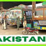Faisalabad Pakistan Walking Tour BUSY LOCAL BUSS STATION