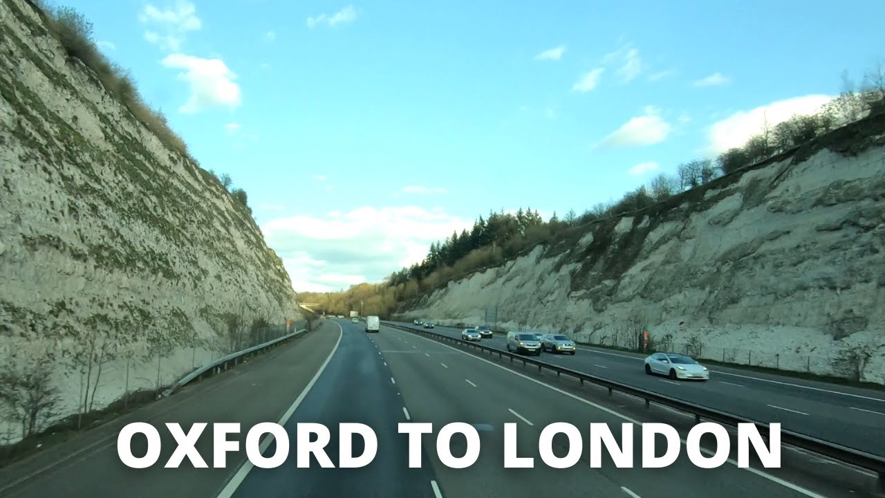 UNSEEN BUS RIDE: Oxford to London | National Express bus tour [ 1h55m ]