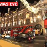 London Walk - Oxford Street - Regent Street - Trafalgar Square | Christmas EVE