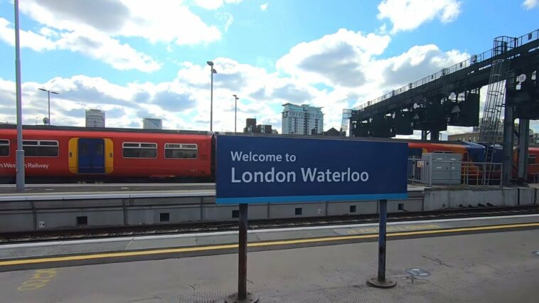 London Waterloo to Salisbury [ train window view ]