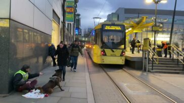 Manchester Walking Tour • Dusk walk in Manchester City Centre • 4K 60FPS