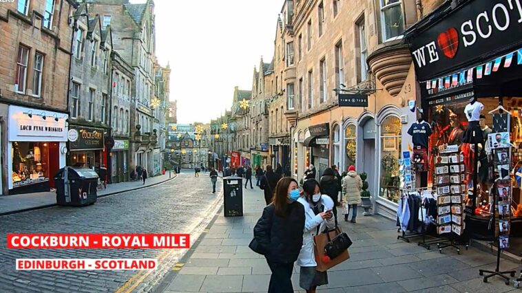Walking in Edinburgh City COCKBURN Street, ROSE street, Royal Mile -Lawnmarket | Edinburgh Scotland
