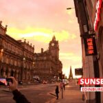 Walking in Edinburgh at Sunset - Princes Street walk in Edinburgh city | Scotland, Edinburgh City