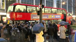 Walking in London's Rain - Oxford Street, Leicester Square [England 4K]