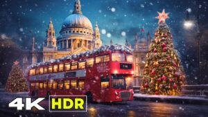 London Christmas Lights 2023 - 4K HDR with 3D SOUND - Best City in Europe