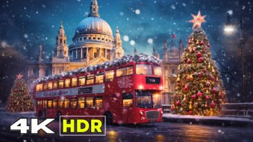 London Christmas Lights 2023 - 4K HDR with 3D SOUND - Best City in Europe