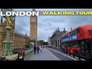London England, Afternoon London Walking Tour 4K