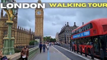 London England, Afternoon London Walking Tour 4K