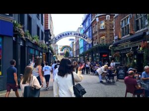 London Summer Walking Tour 4K HDR | Carnaby Street,Covent Gardens and Big Ben