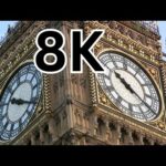 Sound of Big Ben Chimes at 8AM | London Walking Tour 8K
