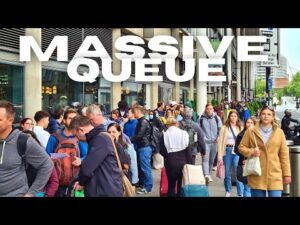 Eurostar Long Queue: London to Paris , St Pancras Train Station [31 May 2022]