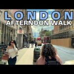 London Afternoon Walk - Paddington to Kensington Palace - 4K HDR  Walking Tour