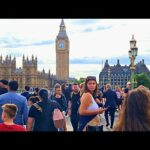 London England, London Eye and Big Ben Walking Tour 4K