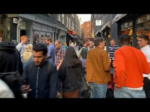 「4K HDR」 Busy London Liverpool Street Area | Walking in London