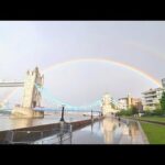 DOUBLE Rainbow 🌈 - Tower Bridge London | Rain 🌧 Walking