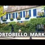 London England, Portobello Road Market and Notting Hill Walking Tour 4K