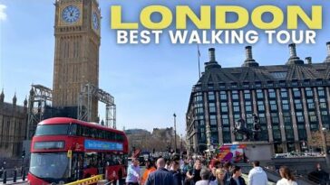 London Walking Tour: London Eye, Big Ben and Trafalgar Square 4K60 HDR