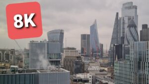 [ 8K ] London skyline filmed in high resolution