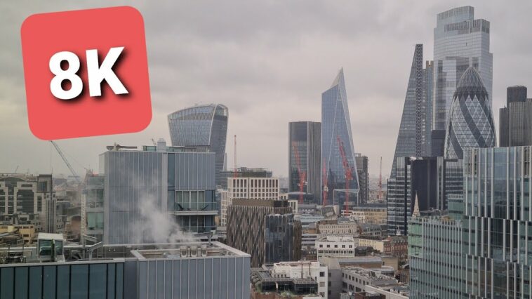 [ 8K ] London skyline filmed in high resolution