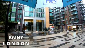Walking to PUB on a rainy day in London | Relaxing Walk
