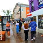 London RAINING Walk, Camden Town Market to Aldgate East with TUBE METRO