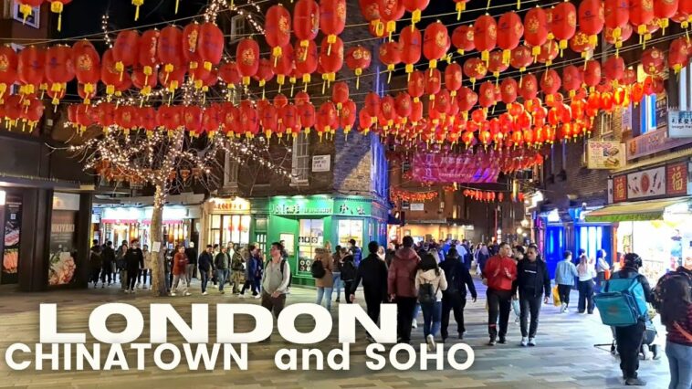 Night walk around SOHO and Londons city Centre ▪︎ 4K60FPS London walking tour