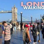 London Tower Bridge to St. Paul's Cathedral ▪︎ Sunny Walking Tour 4K60FPS
