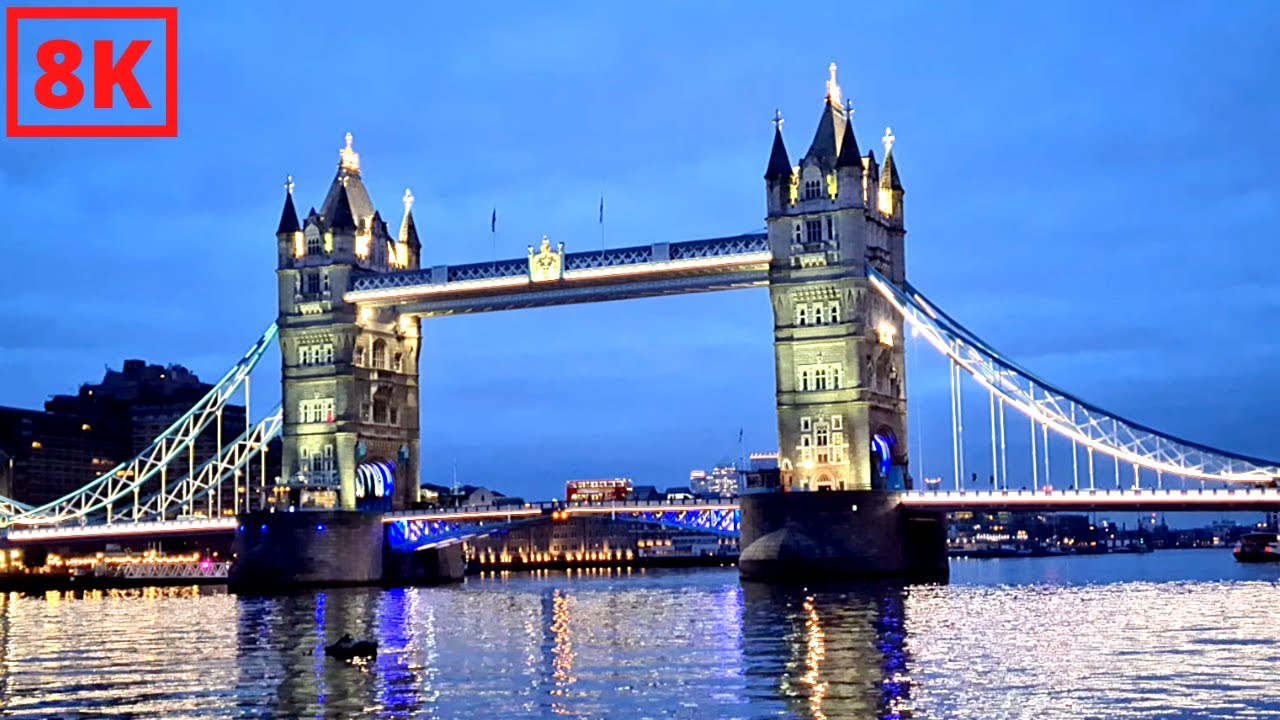 [ 8K VIDEO ] London Tower Bridge | City ASMR