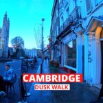 Walking in Cambridge at Dusk