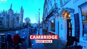 Walking in Cambridge at Dusk