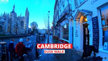 Walking in Cambridge at Dusk