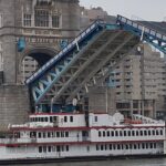 London Tower Bridge opening for Dixie Queen POSH BOAT